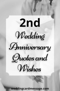 Happy 2nd Wedding Anniversary Wishes - Wedding Card Message