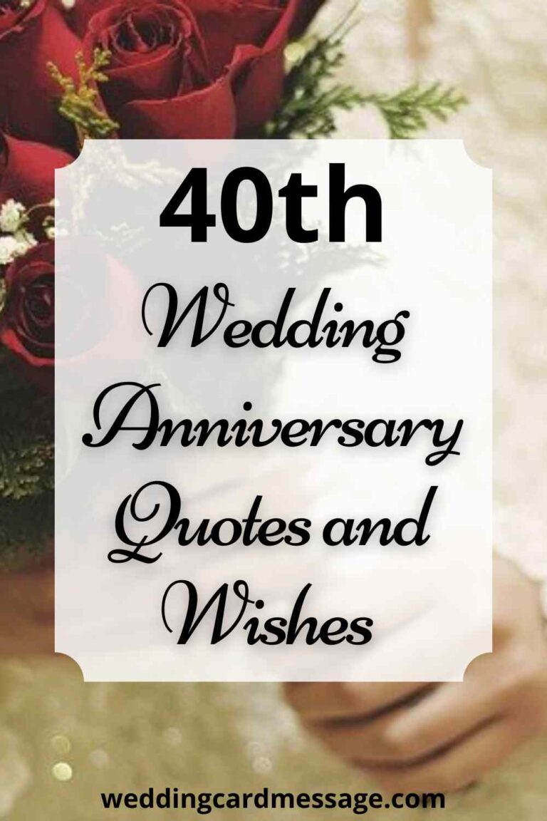 Happy 40th Wedding Anniversary Quotes (Ruby Anniversary) - Wedding Card ...