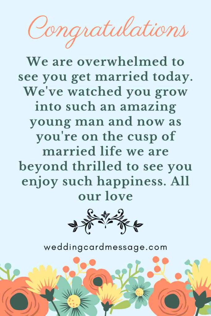 Heartfelt Wedding Wishes for your Son - Wedding Card Message